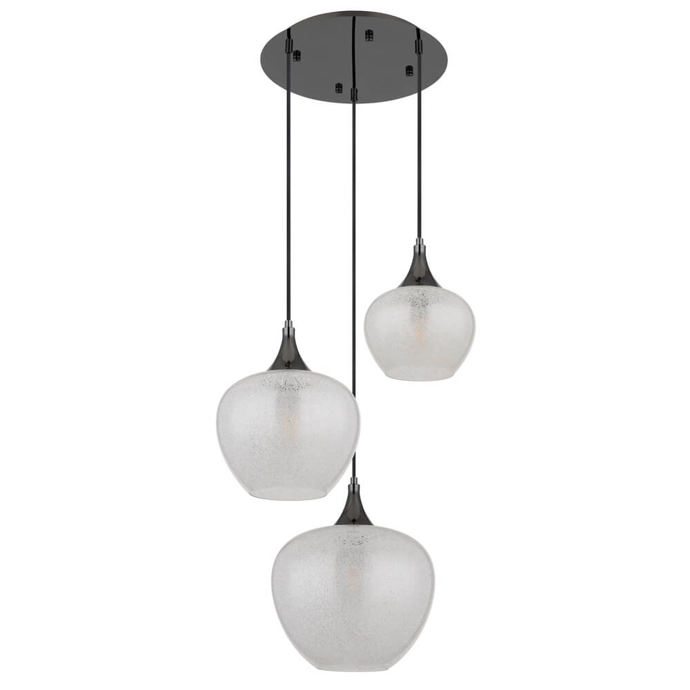 Anthrazit Pendelleuchte Maxy mit weißem Glas 3-flammig Ø 49cm Globo 9007371453177
