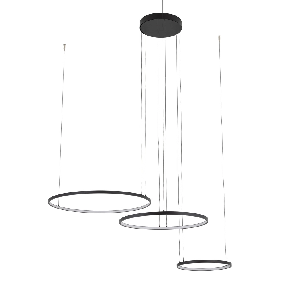 Design-Pendellampe Circolo Led 3 schwarze Ringe Lyora 5903139116480