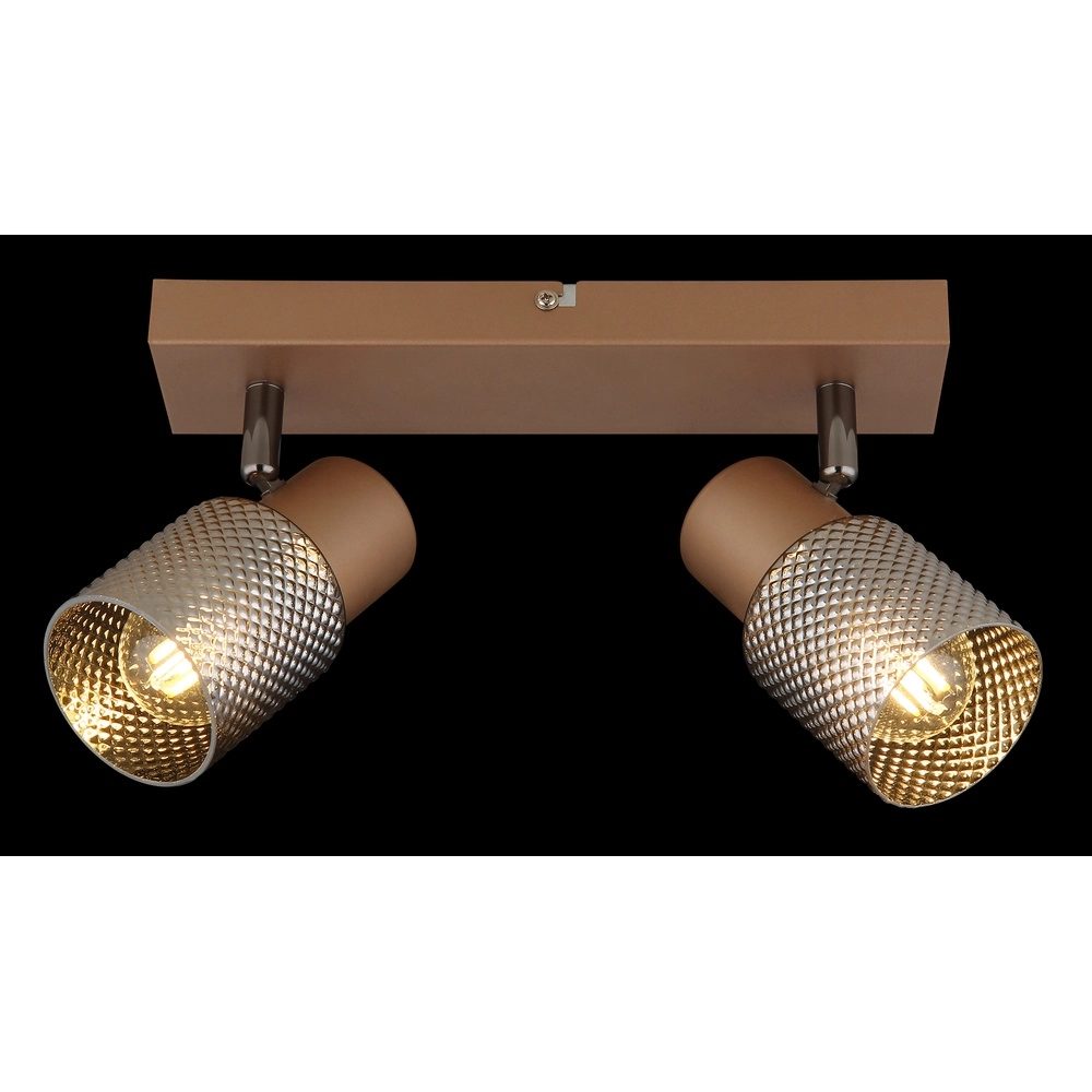 Deckenlampe Satella 2-helles Kaffeebraun Globo 9007371474561
