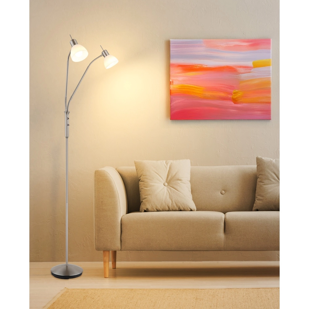 Leselampe 2-Lampen Malte Nickel Globo 9007371447541