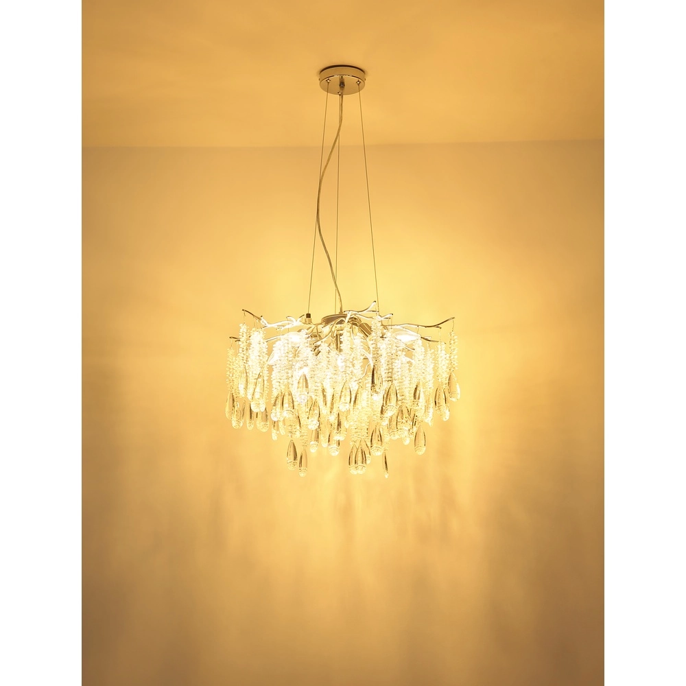 Pendellampe Kinga silbergrau Ø 60cm Globo 9007371572984