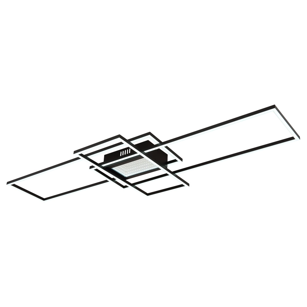 Moderne Deckenlampe Saunders Schwarzes Rechteck 110 cm Globo 9007371481354