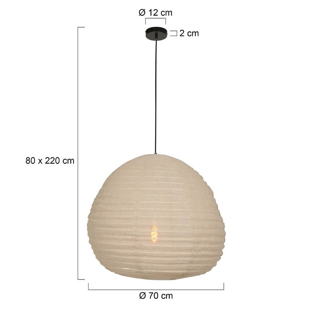 Pendelleuchte Bangalore Ø 70 cm schwarz mit hellbraun Steinhauer 8712746127935