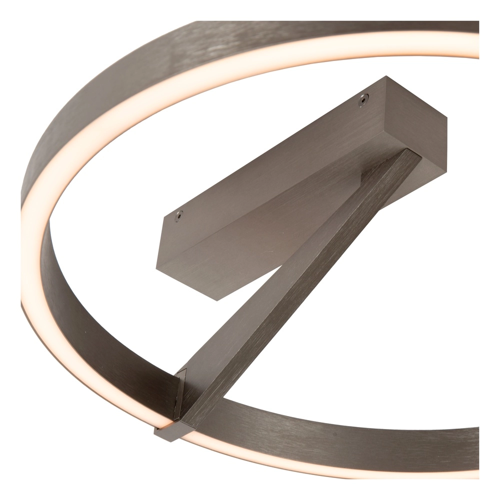 Design-Deckenlampe Applause Ø 40cm – gebürsteter Stahl – mit Fernbedienung Premium by Lucide 5411212221780