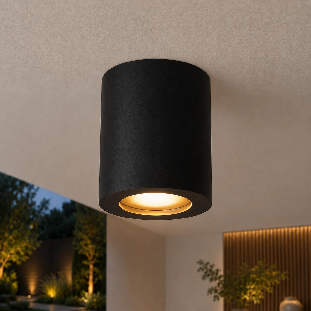 Badezimmer-Lampe Redondo schwarz