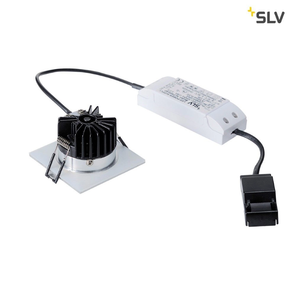 LED Einbaustrahler Patta Square 8 cm Metallic-Grau SLV 4024163151412