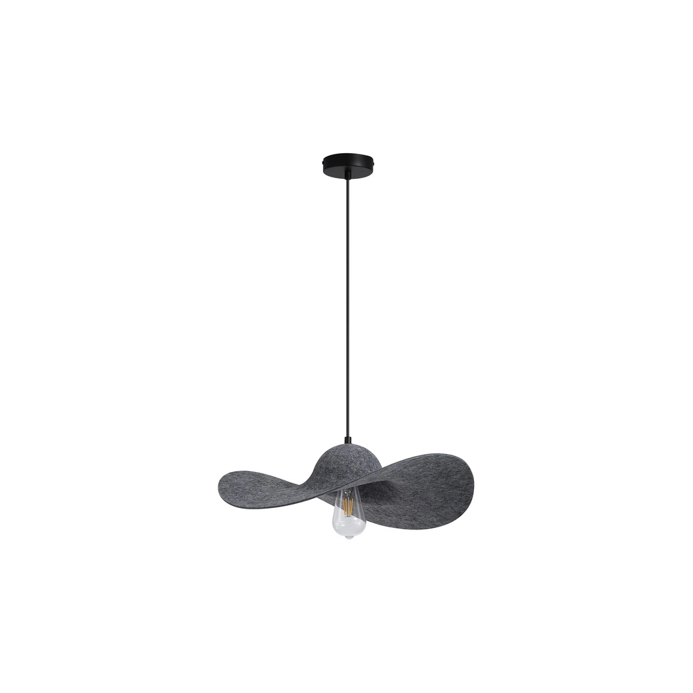 Schwarze Pendelleuchte Ripple mit Filz Searchlight 5053423298887