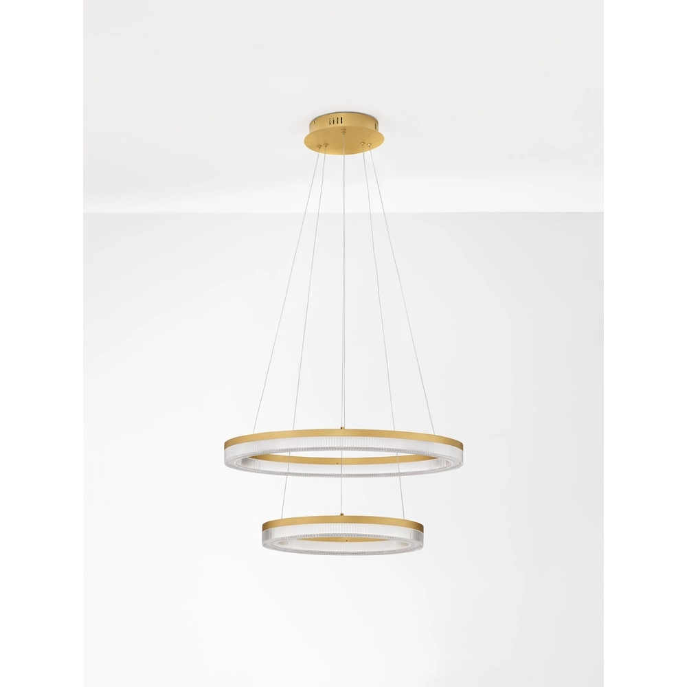 Goldene Pendelleuchte Luana 2-flammig Lyora 5212017479686