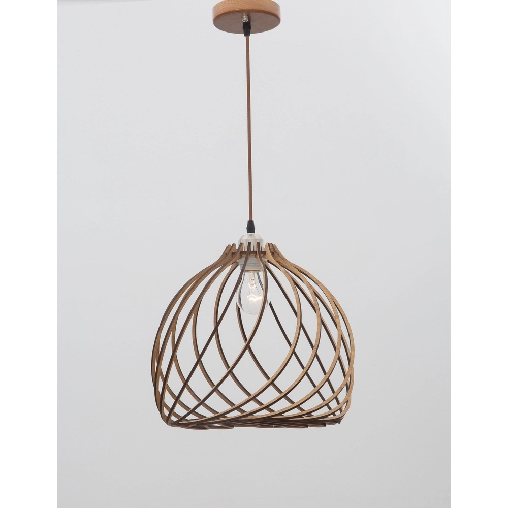 Pendelleuchte aus Holz Adana Ø 35cm Lyora 5212017424952