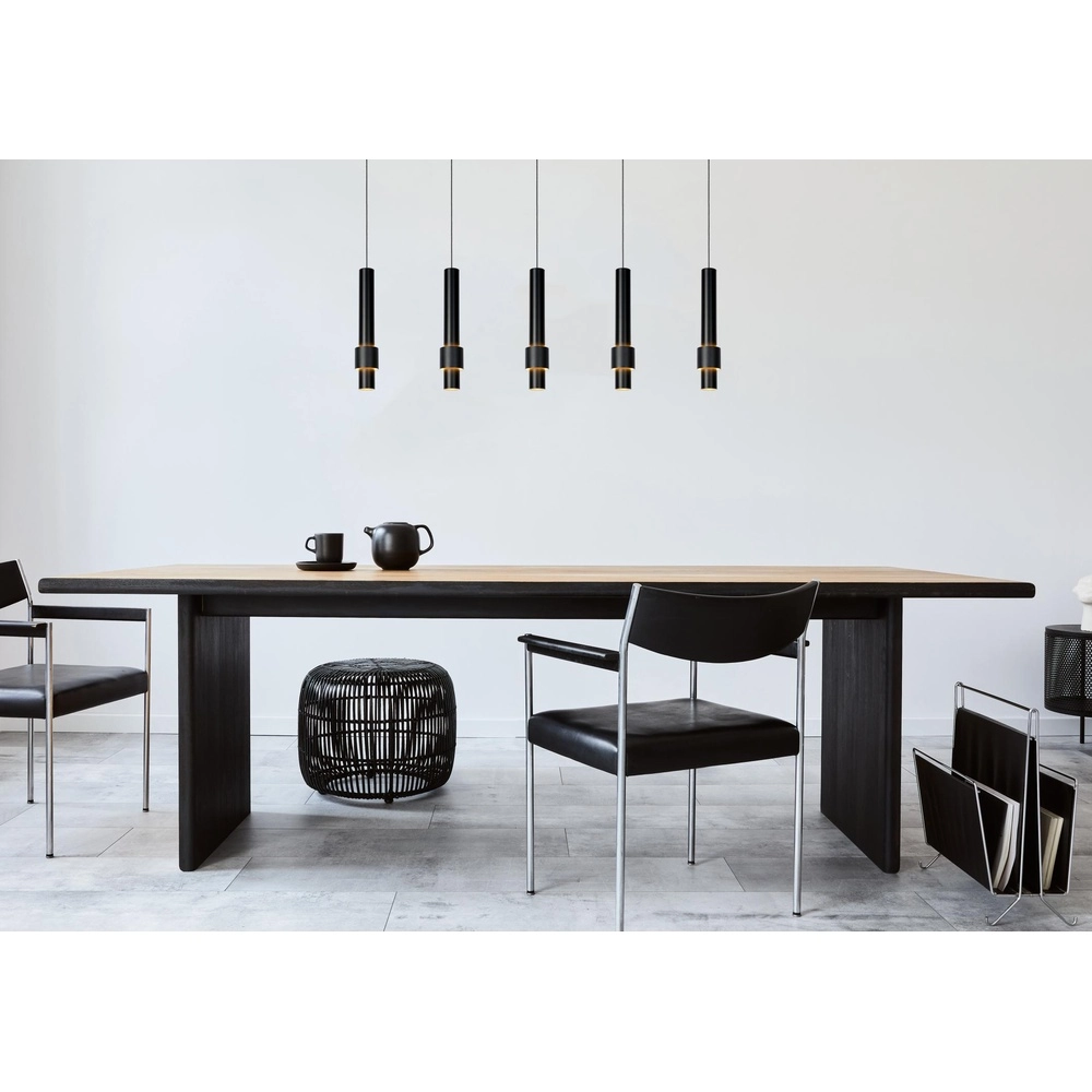 Elegante Pendellampe Margary 5-Licht Schwarz Lucide 5411212241917