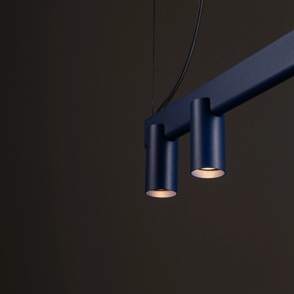 Design-Pendellampe Fourty 7-Licht Marineblau Lyora 5903139122931