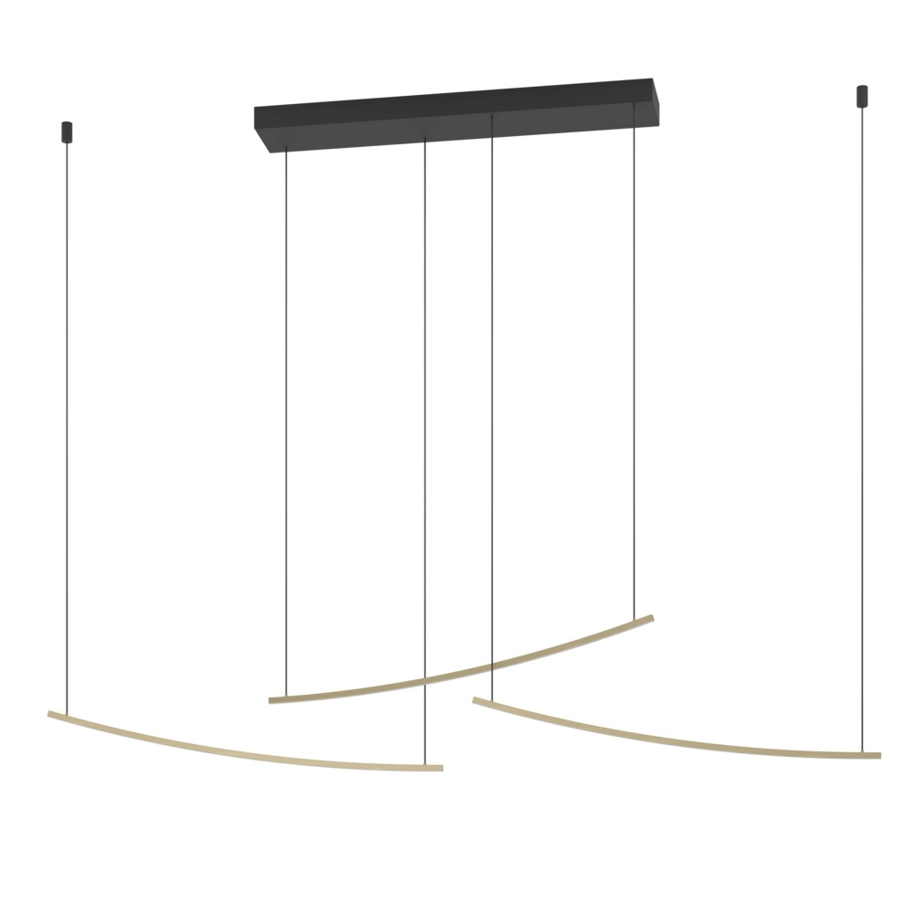 Pendelleuchte Villeggi schwarz mit gold