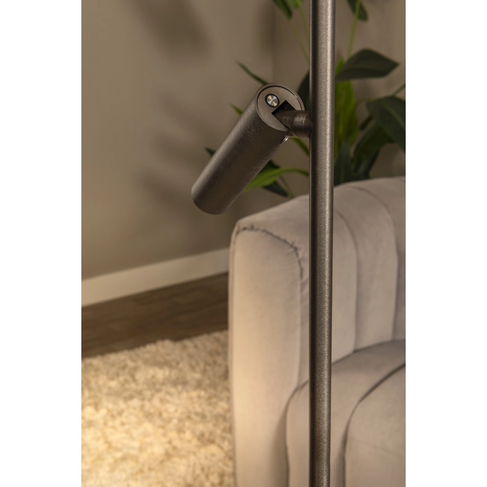 Elegante Stehlampe mit Leselampe Applause Gebürstetes Metall – LED Premium by Lucide 5411212221865