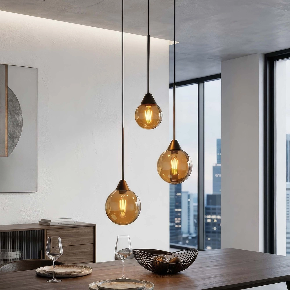 Design-Pendellampe Opux Lux 3-Licht Bronze Searchlight 5,05342E+12