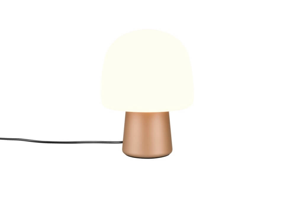 Pilz-Tischlampe Steen Kaffee mit weißem Glas Trio 4017807616477