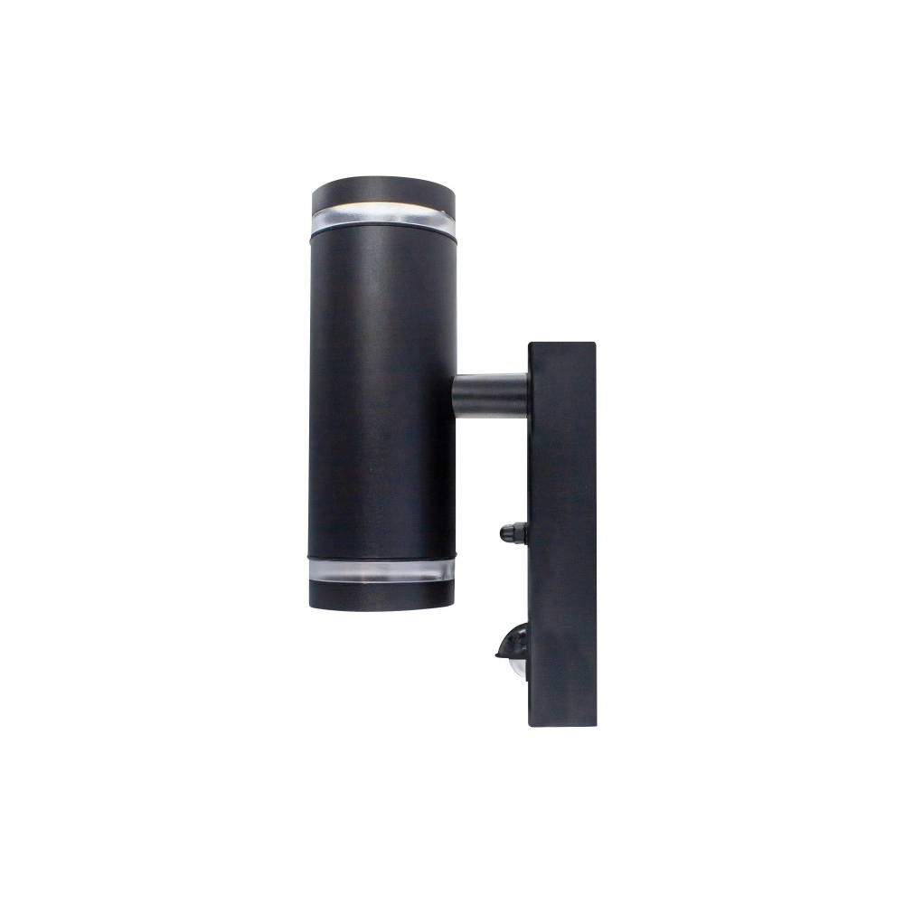 Doppelwand-Scheinwerfer mit Sensor Opden Schwarz – 2x GU10 Lyora 5055788285670