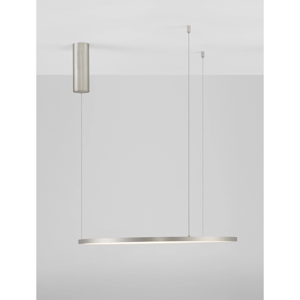 Runde Pendelleuchte Tarquin silbergrau Ø 60cm Lyora 5212017438287