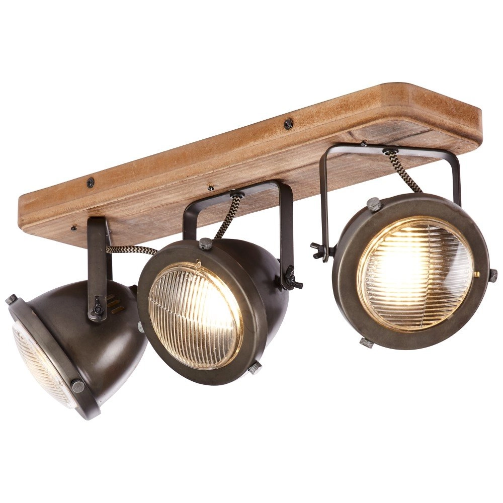 Deckenspot Carmen Wood 3-Licht Brilliant 4004353310652