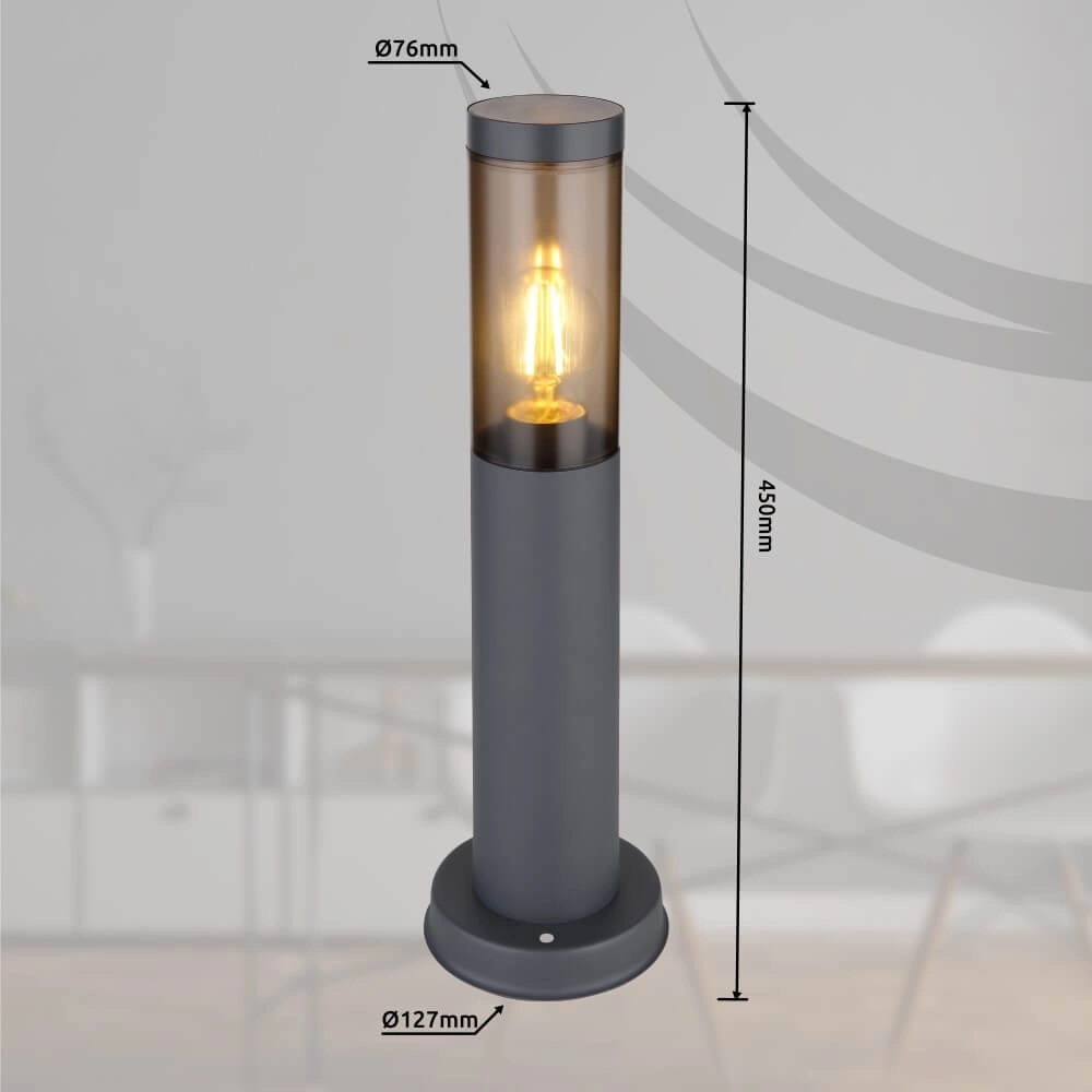 Anthrazitfarbene Terrassenlampe Boston Globo 9007371442720