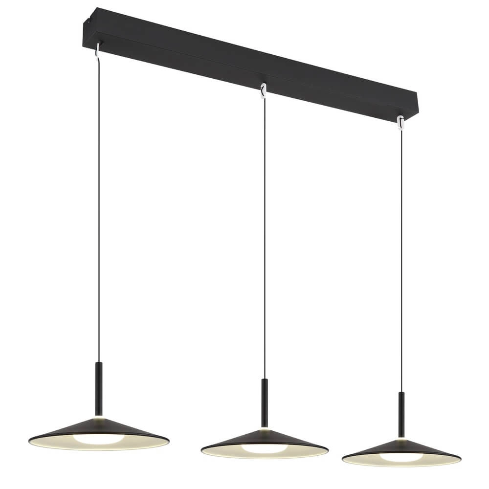 Design-Pendelleuchte Lampone 3-flammig schwarz