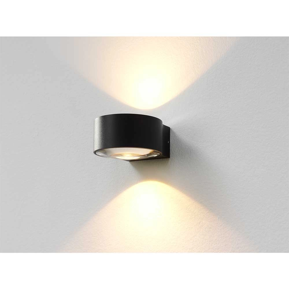 Anthrazit Wandscheinwerfer Hudson 11cm - schwarz