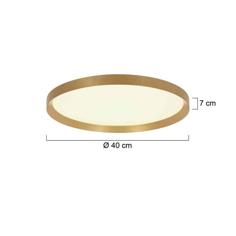 Schlanke Deckenleuchte Flady gold Ø 40cm Steinhauer 8712746171839