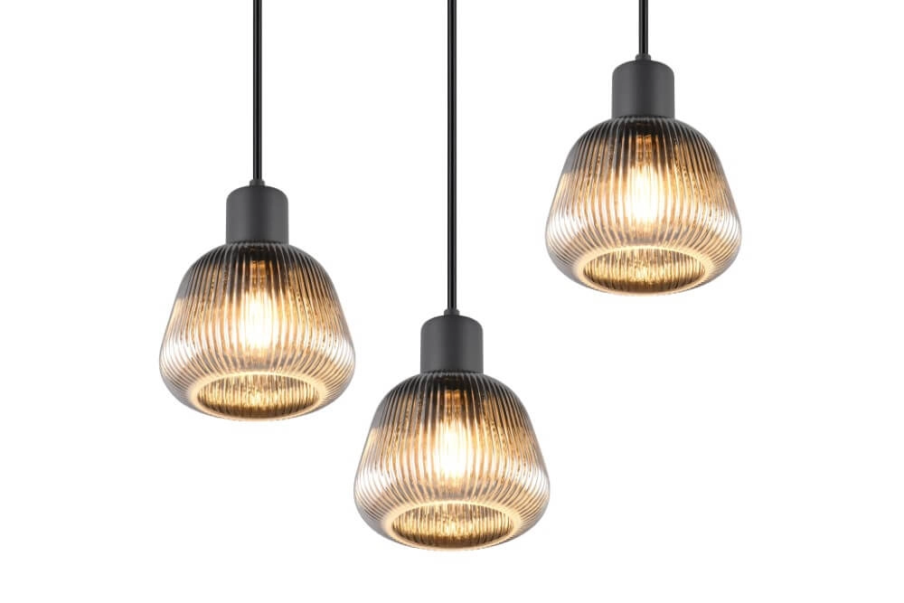 Vide-Hängelampe Tarifa mit geripptem Glas Trio 4017807615807
