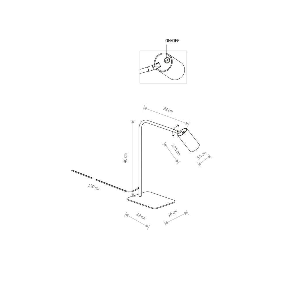 Tischlampe Mono Sandbraun Lyora 5903139125352