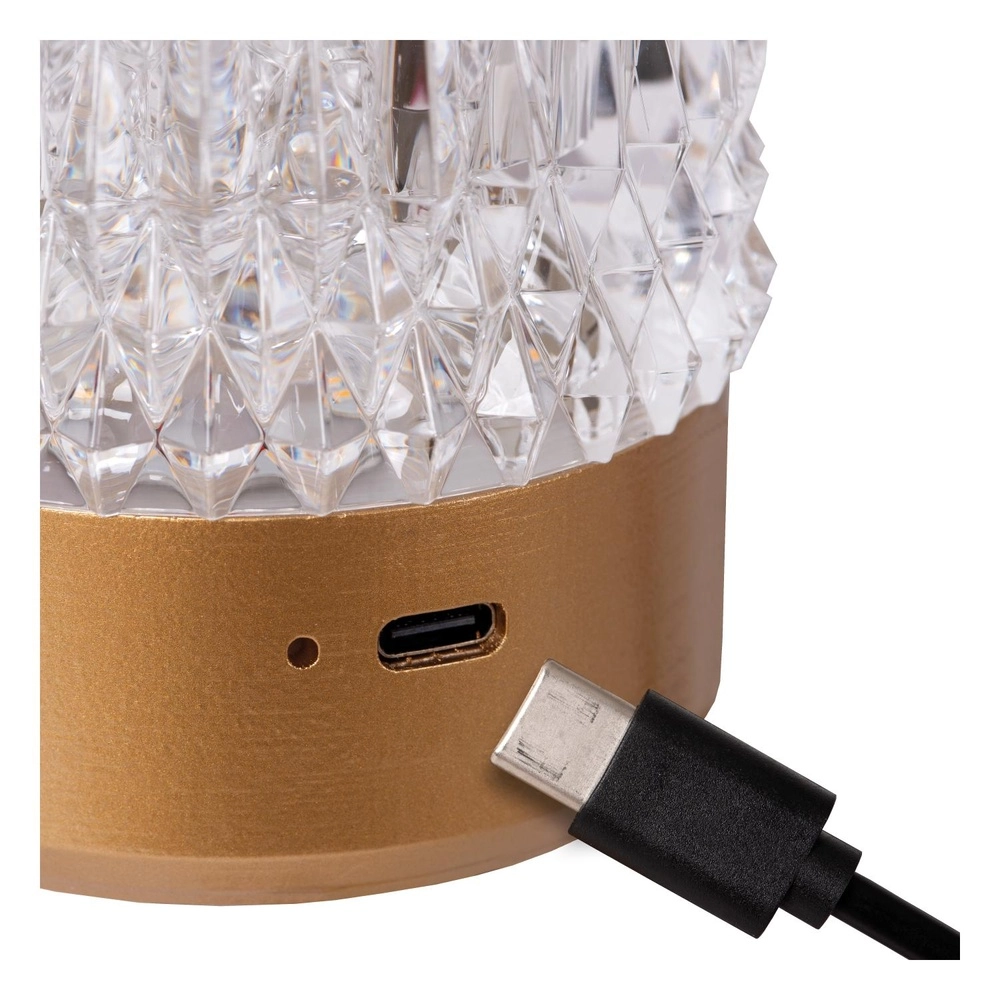 Wiederaufladbare Tischlampen Lily Set von 3 Gold Lucide 5411212461070
