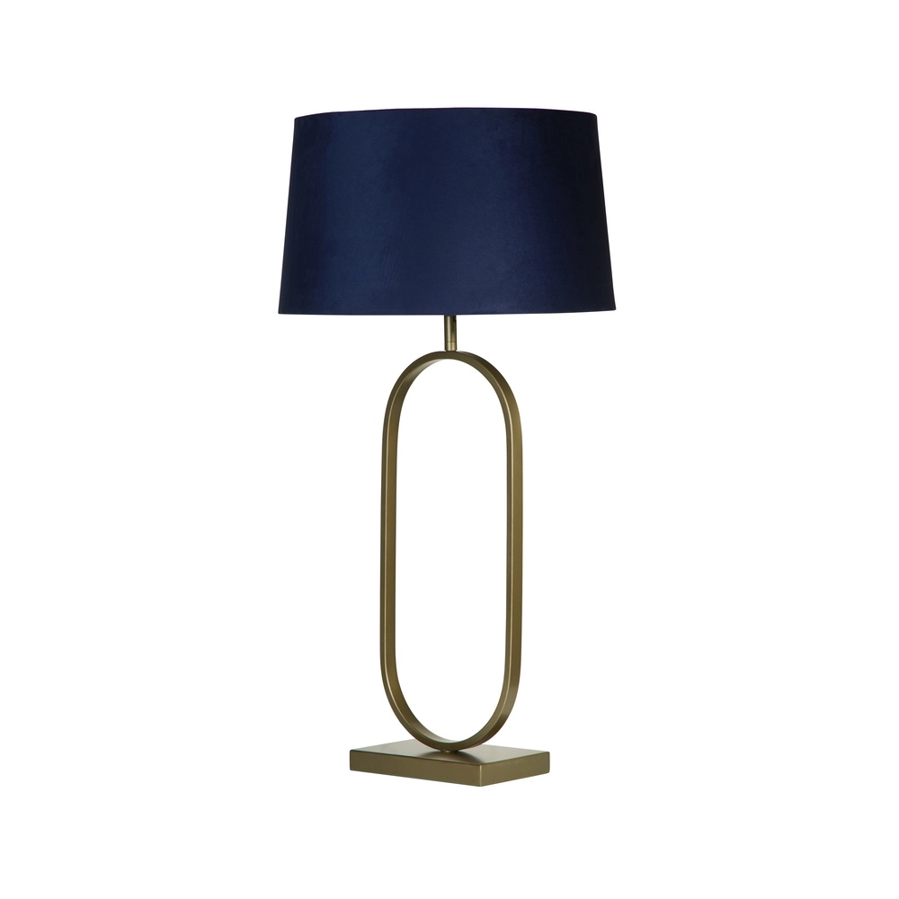 Tischlampe Modish Bronze mit blauer Kappe Searchlight 5053423306339
