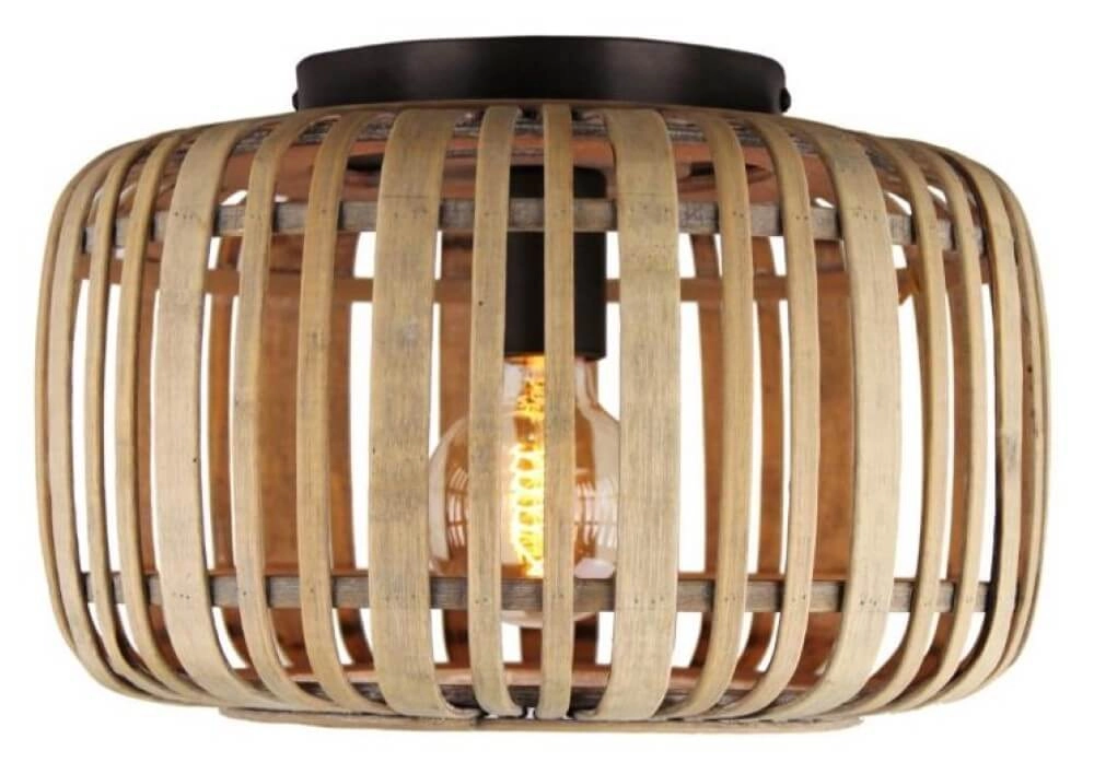 Deckenleuchte Woodrow 32cm Holz braun