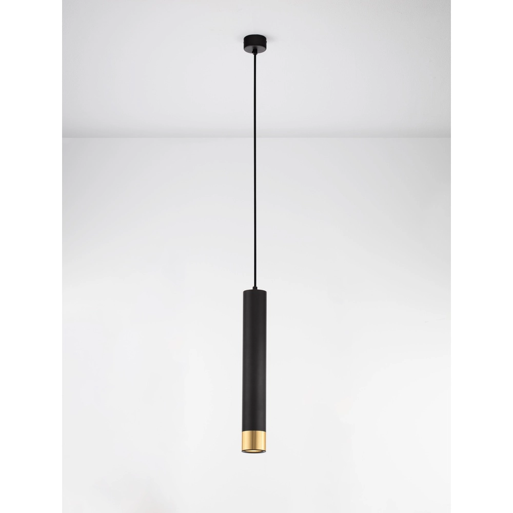 Design-Pendelleuchte Picto 40cm schwarz mit gold Lyora 5212017430380