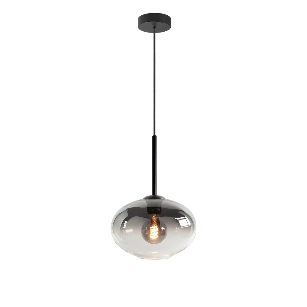 Pendelleuchte Bellini schwarz mit Fade-Rauchglas Ø 26cm
