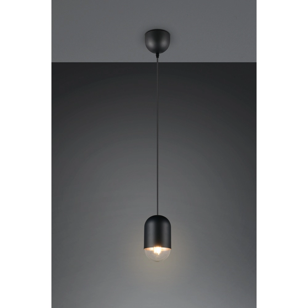 Einzigartige Pendelleuchte Nara schwarz Ø 10,5cm Trio 4017807661774