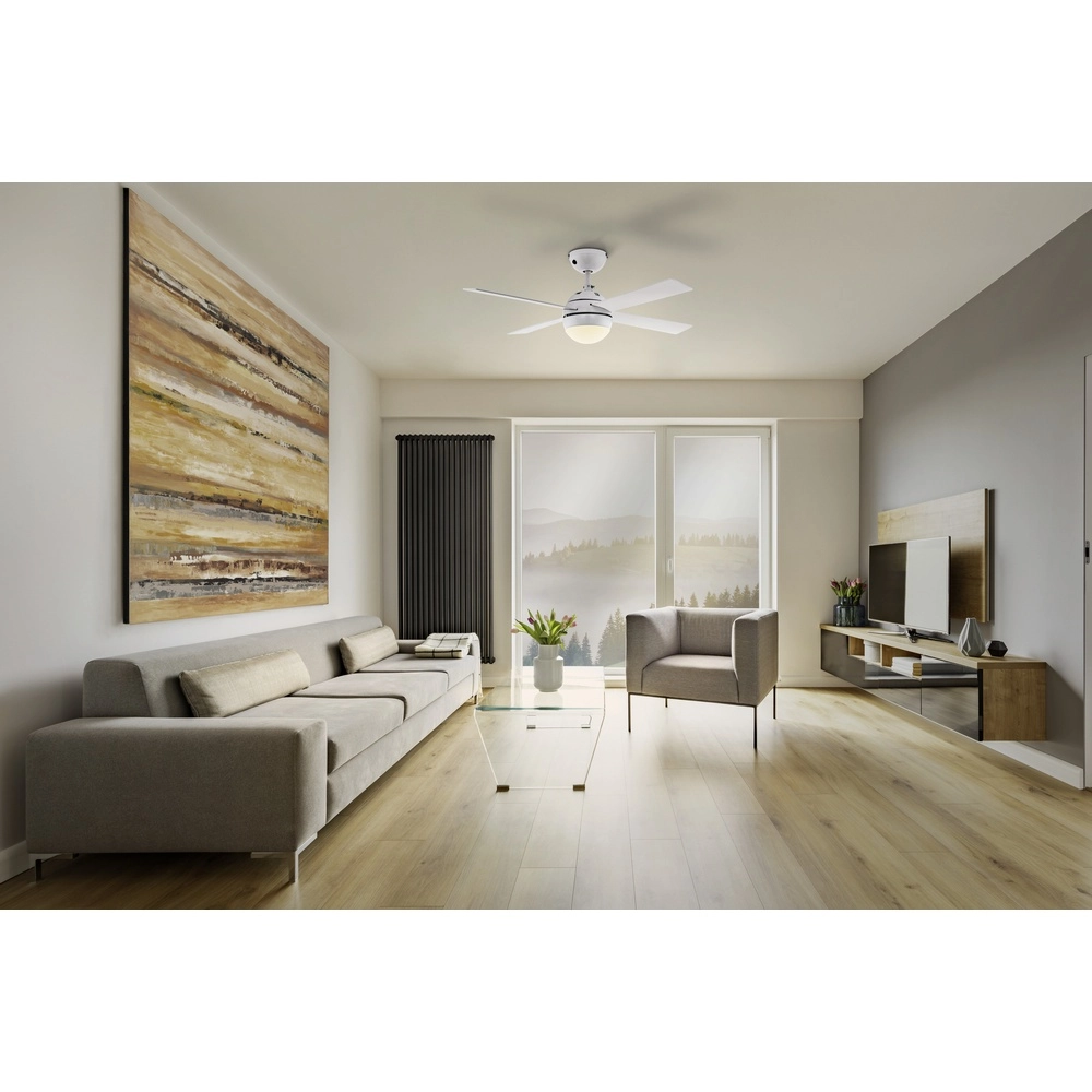 Fan Fan Weiß und Holz mit Lampe Eglo 9008420560365