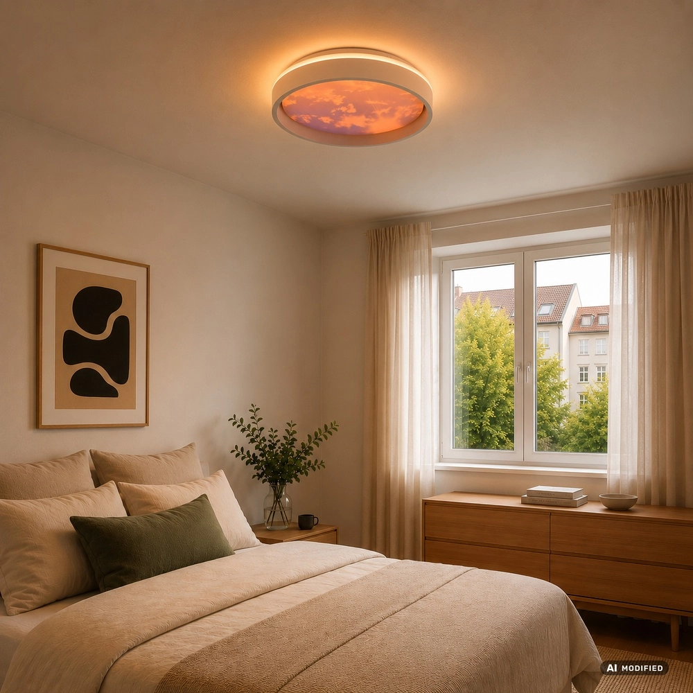 Deckenlicht Sky-Dream Weiß mit grauem Ø 39 cm Brilliant 4004353473982