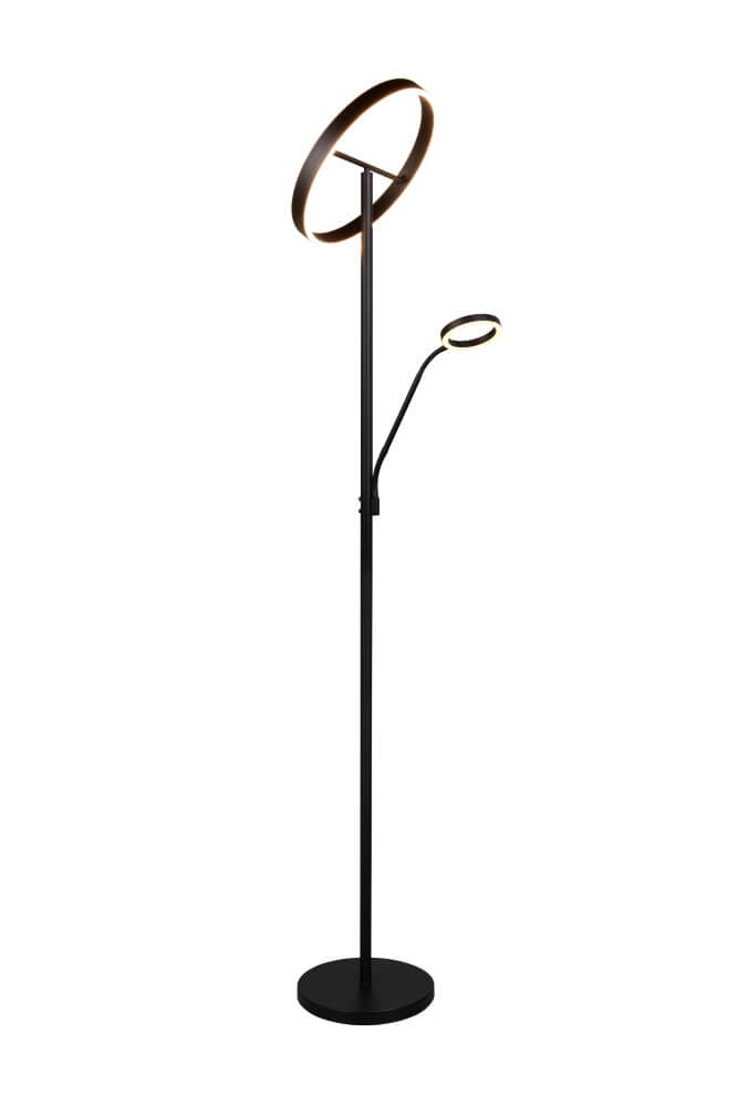 Design-Leselampe Willis Schwarz – 180 cm Trio 4017807618112
