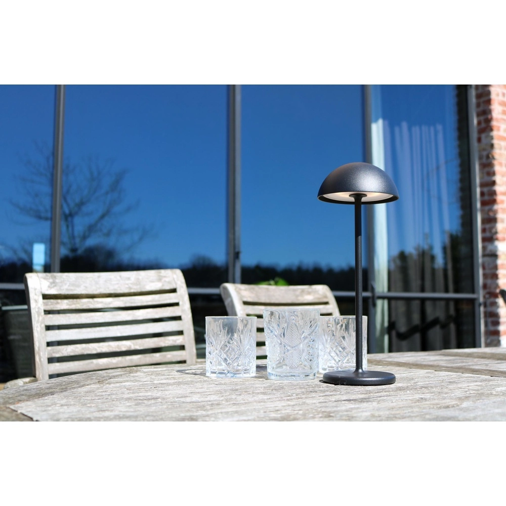 Wiederaufladbare Tischlampe Joy IP54 schwarz Lucide 5411212151940