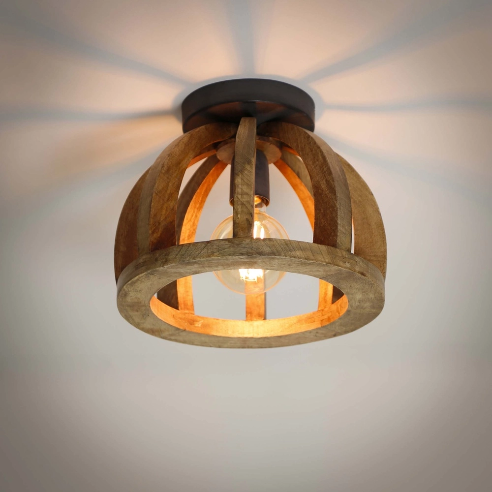 Holzdeckenlampe Orba Ø 30cm - Mango Lyora 8716803513228