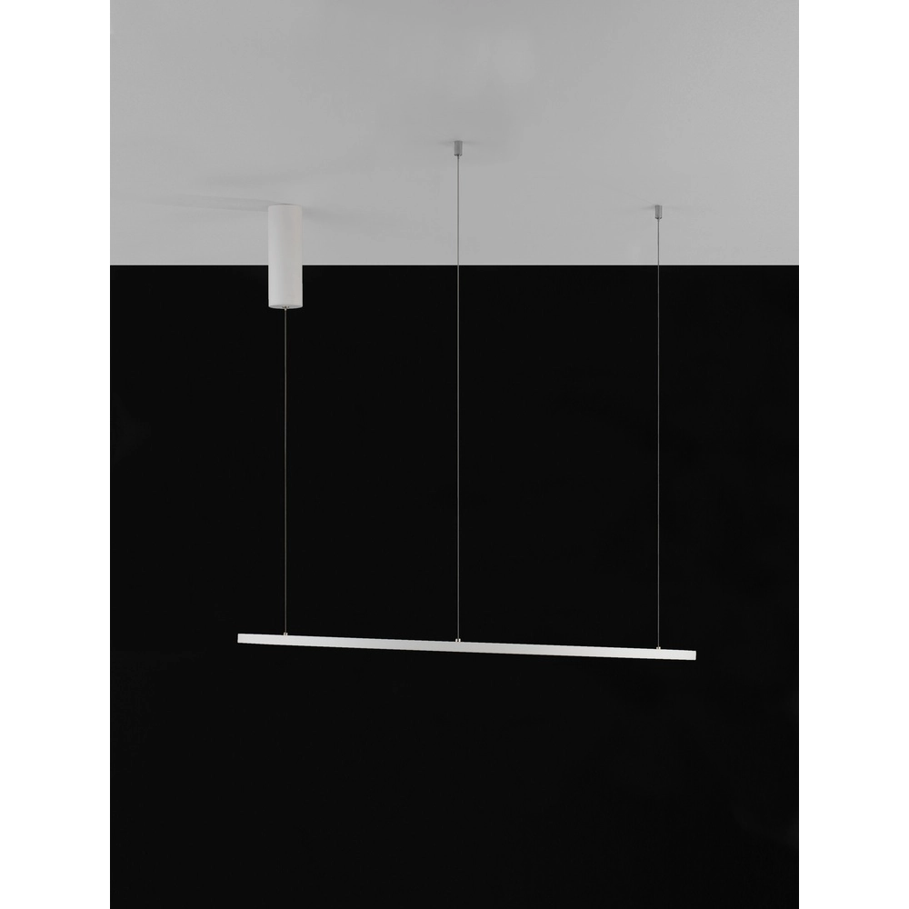 Runde Pendelleuchte Tarquin weiß Ø 80cm Lyora 5212017438294