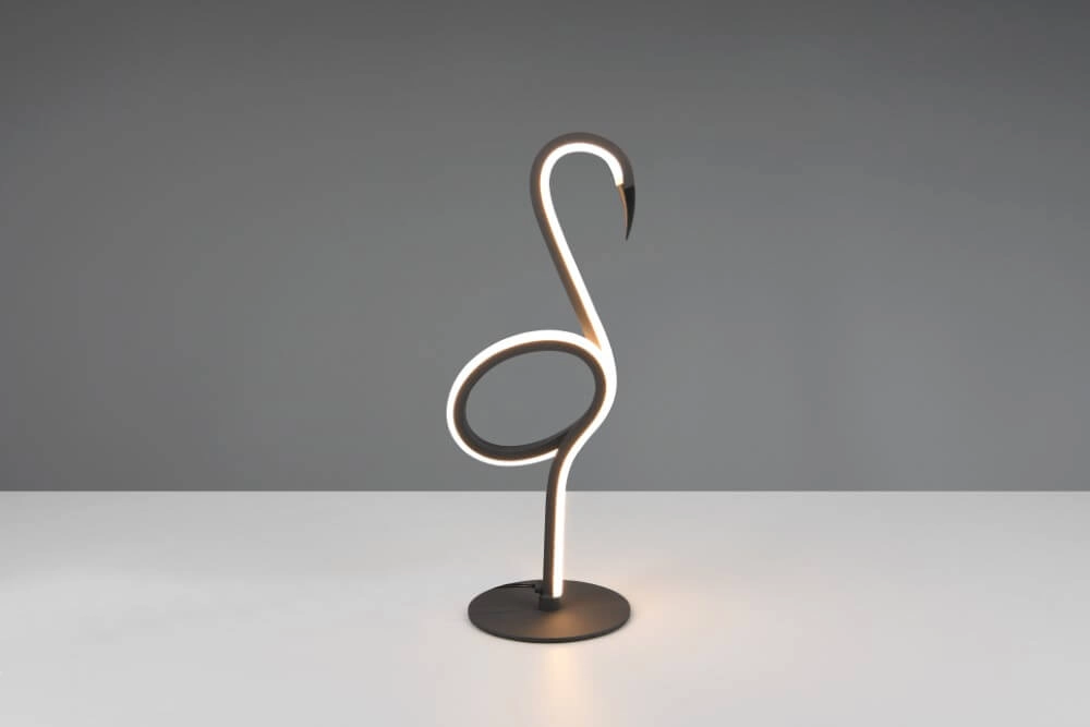 Schwarze Flamingo-LED-Tischlampe Ingo