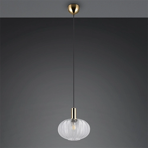 Klassische Pendellampe Elvezia Transparentes Glas Trio 4017807682045