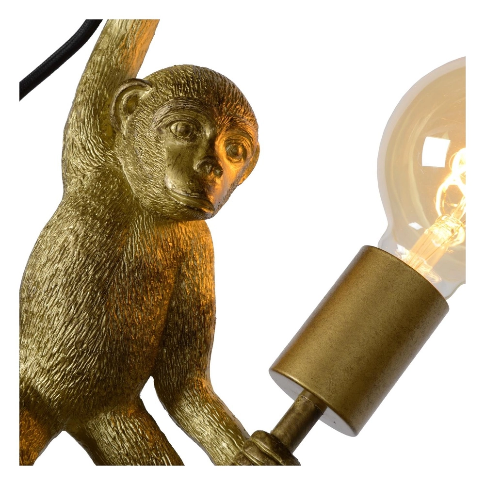 Wandlampe Extravaganza Chimp Affe Schwarz mit Gold Lucide 5411212105608