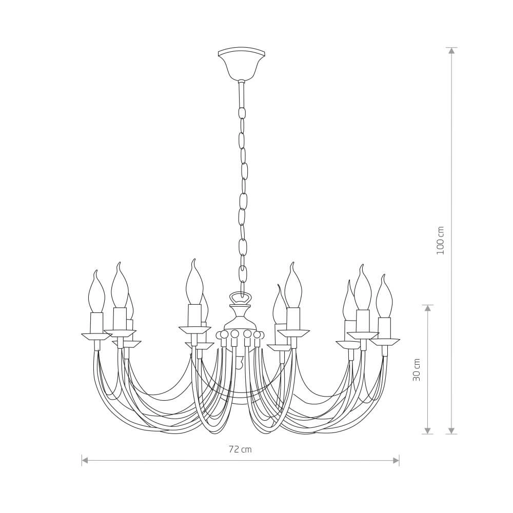 Kronleuchter mit 10 Leuchten Ares Lyora 5903139206990