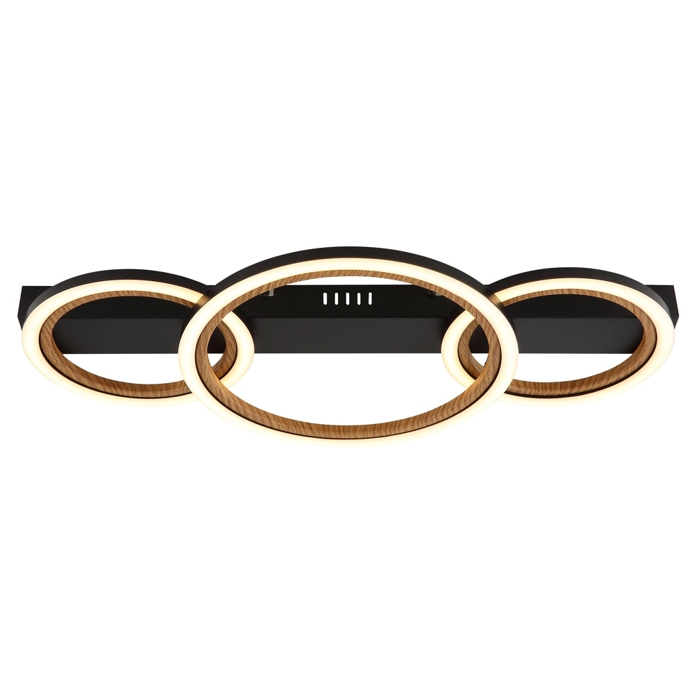 Deckenlampe Dakari I 3 schwarze Ringe Globo 9007371533787