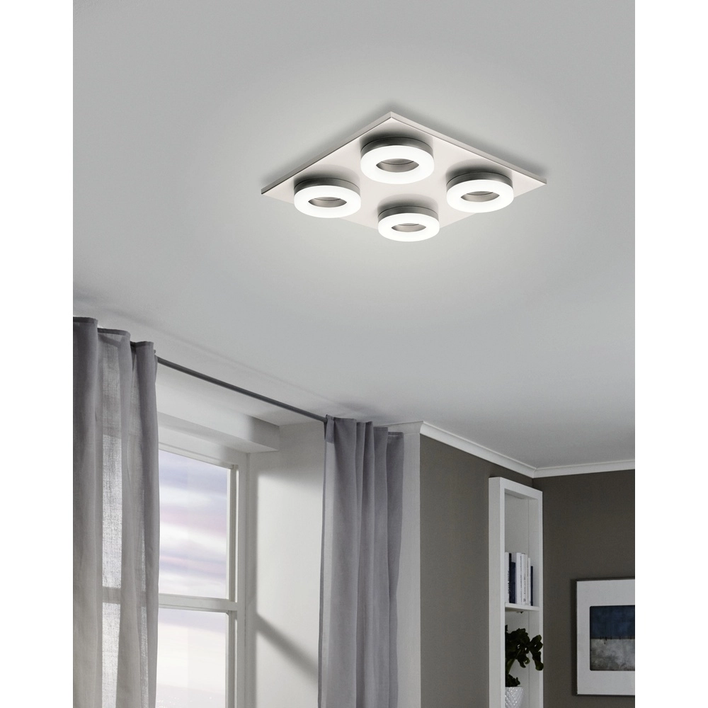 Quadratische Deckenlampe Palena Nickel Eglo 9002759325695