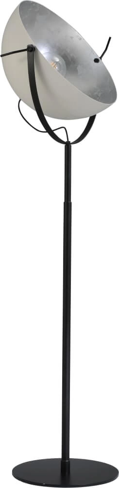 Stehlampe Larino 60 180 cm schwarz mit weiß und silber