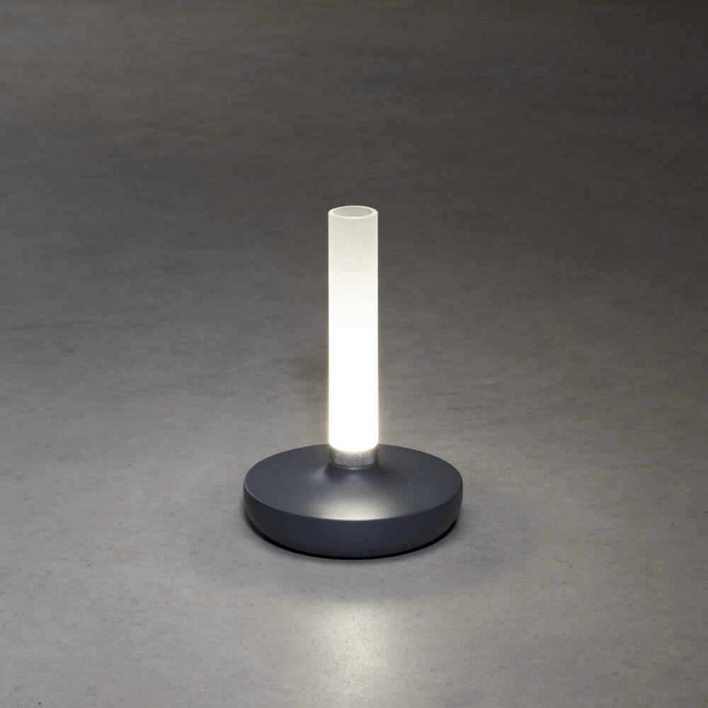 Wiederaufladbare Tischlampe Biarritz Anthrazit KonstSmide 7318308273730