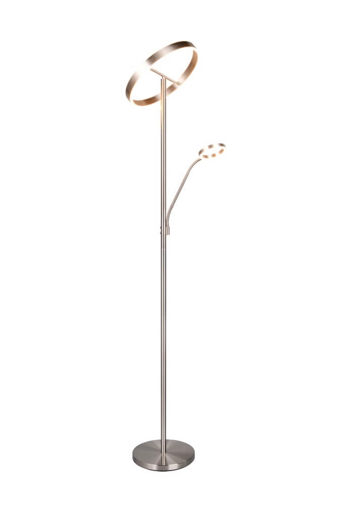 Design-Leselampe Willis Edelstahl – 180 cm Trio 4017807618129