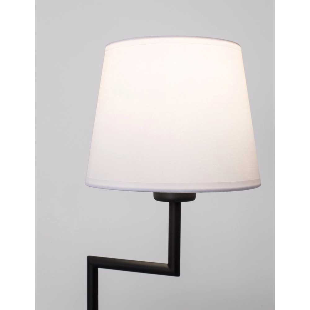 Tischlampe Savona schwarz mit weißer Kapuze Lyora 5212017430182